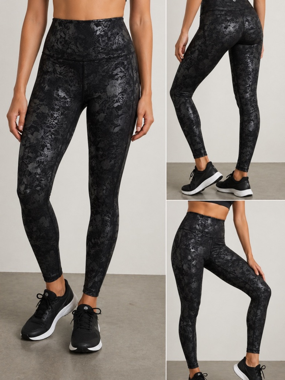Lululemon Wunder Train High-Rise Tight 25" Size 6 LW5EB3S LFIR Shine Floral EUC